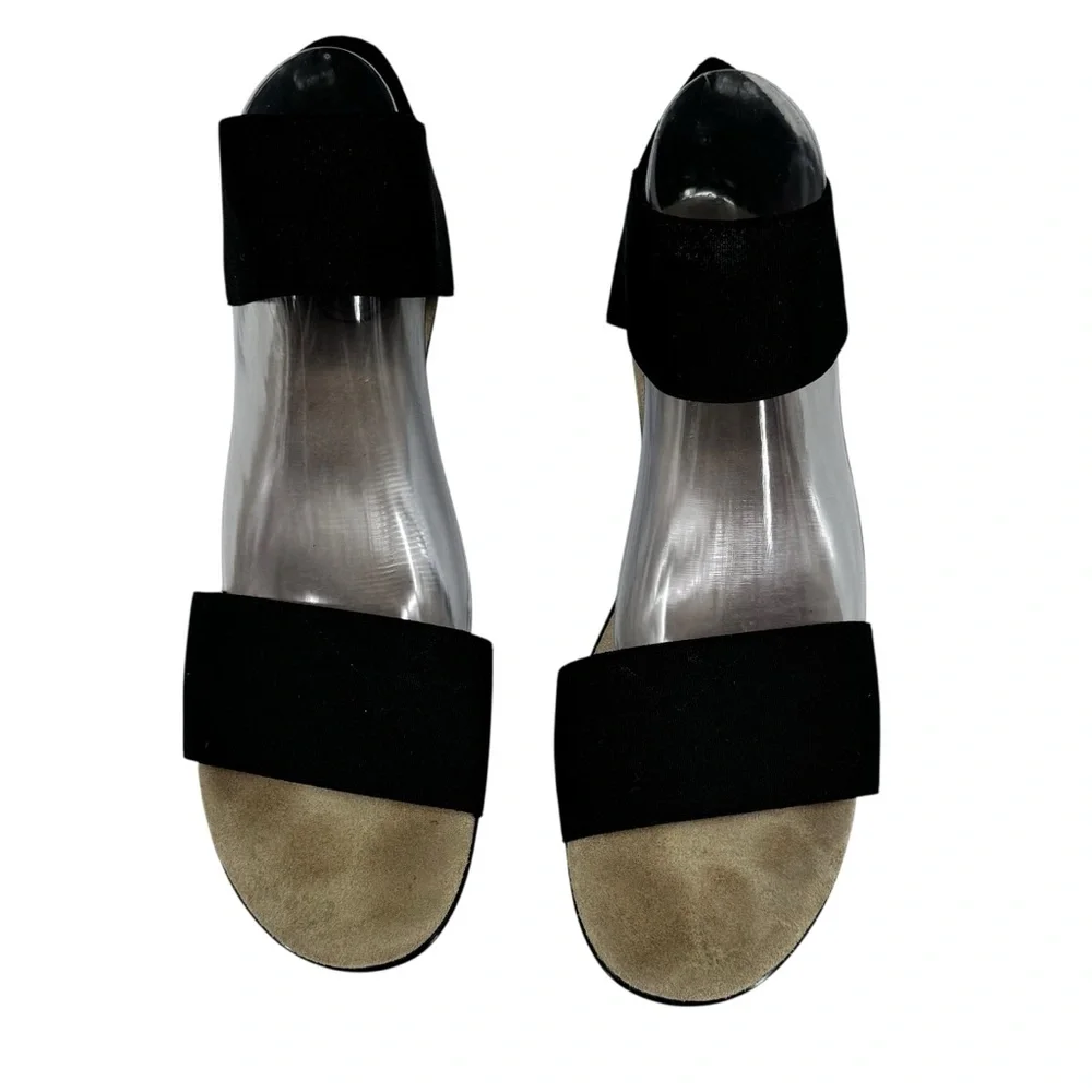 Women’s Charleston Shoe Co Size 10 Black Justice Strappy Wedge Sandals Shoes